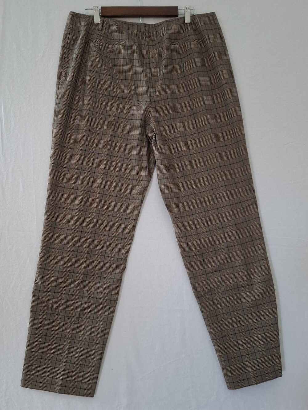 Talbots Women's Dress Pants Brown Glen Plaid Size 16, Unlined, Stretch - Picture 3 of 11
